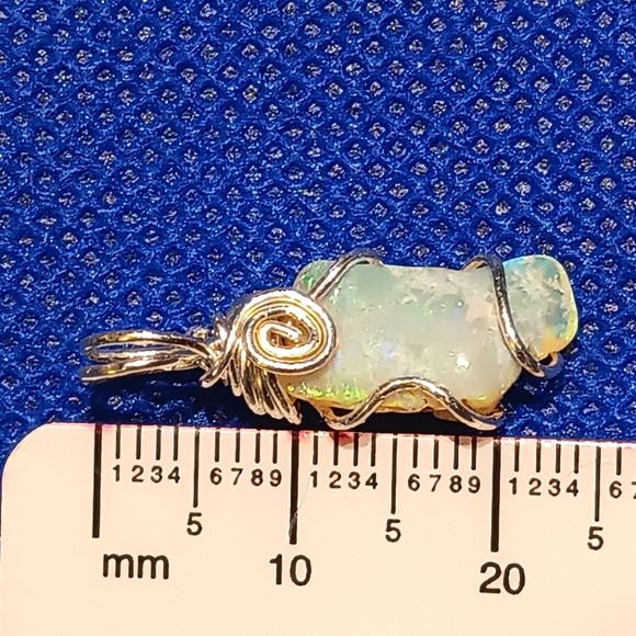 Australian Opal Pendant Lightning Ridge Sterling Silver Double Sided - Picture 4 of 14
